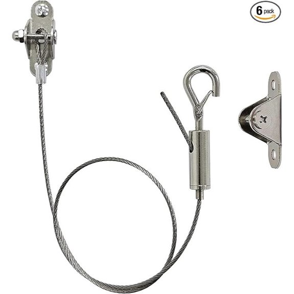 6-Piece Adjustable Stainless Steel Hanging Wire Kit