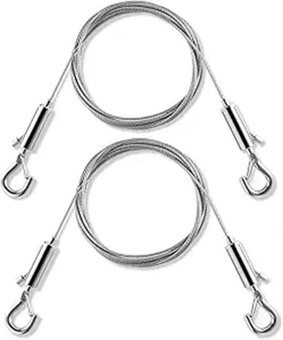 Adjustable Stainless Steel Picture Hanging Wire (2 Pack)