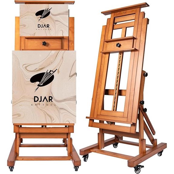adjustable walnut artist easel