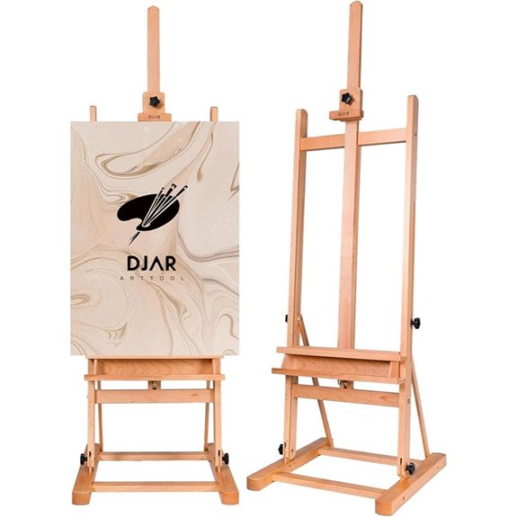 DJAR Adjustable Wooden Art Easel for Painting