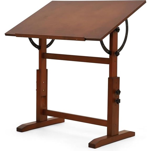 VISWIN Adjustable Wood Drafting Table for Artists