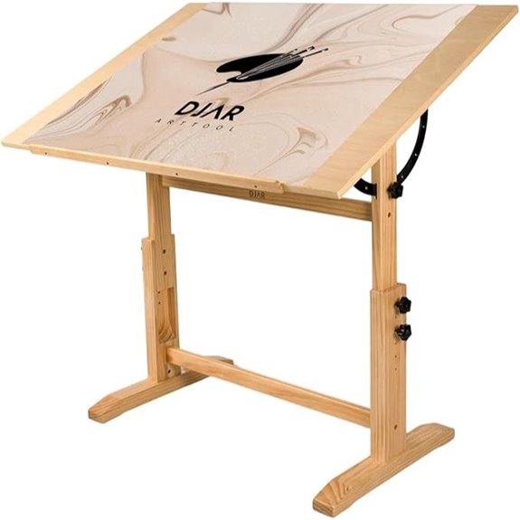 DJAR Adjustable Wooden Artist Drafting Table