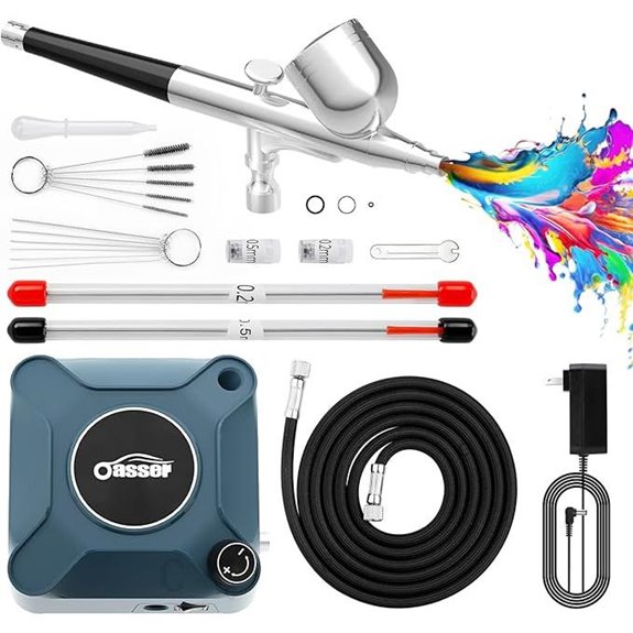 Oasser Airbrush Kit with Compressor and Dual Action
