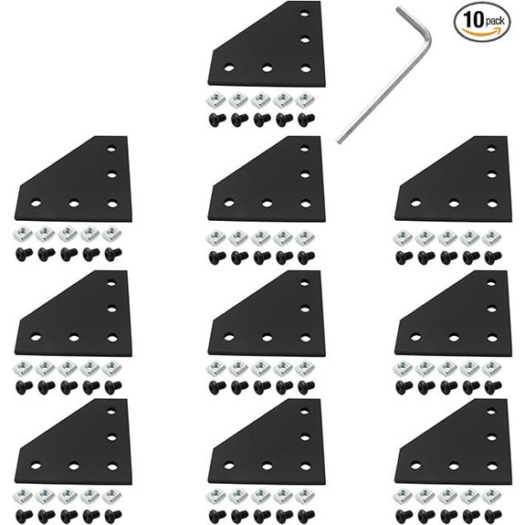 10 PCS Aluminum Corner Brackets for 2020 Profiles