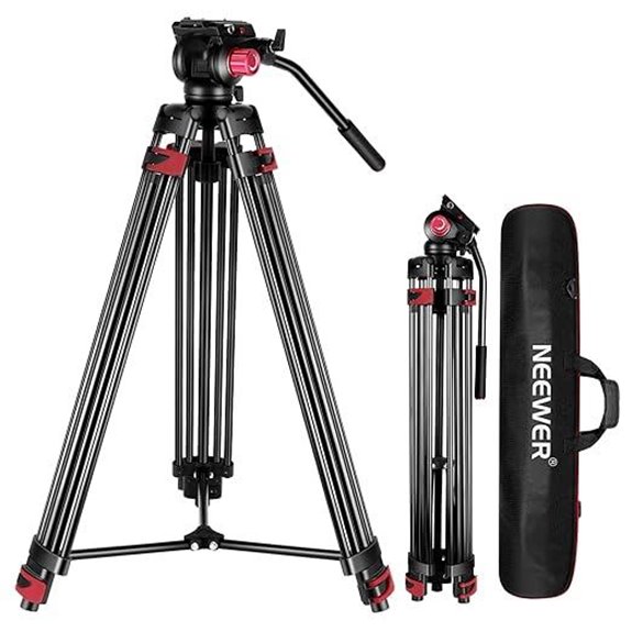 Neewer 79 Aluminum Video Tripod with Fluid Head