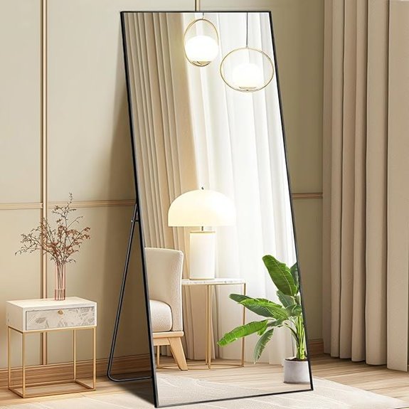 DUMOS Full-Length Mirror with Stand Aluminum Frame