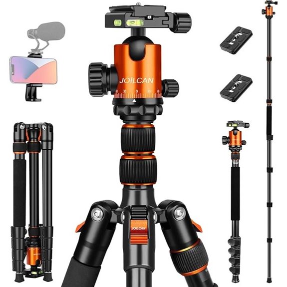 JOILCAN Aluminum Camera Tripod for DSLR & Binoculars