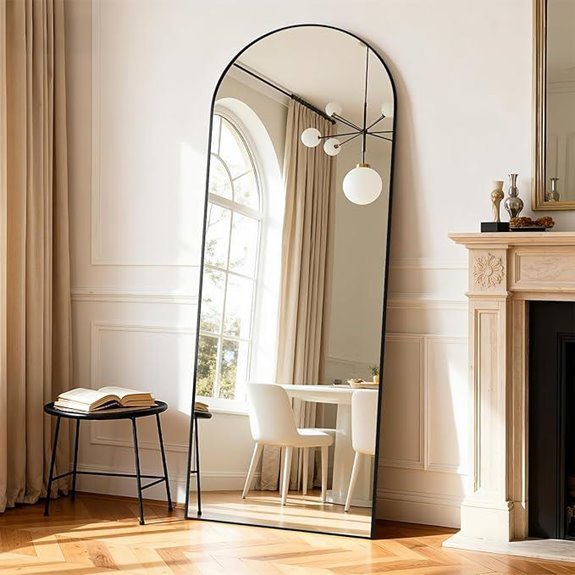 Simple Deluxe Arched Full-Length Mirror (71x26)