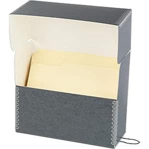 Lineco Archival Document Storage Box with Folders