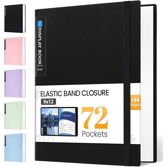 Sooez Art Portfolio 9x12 with Pockets and Sleeves