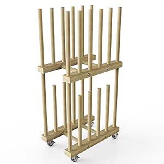 Art Storage Rack with Handle & Wheels for Artworks