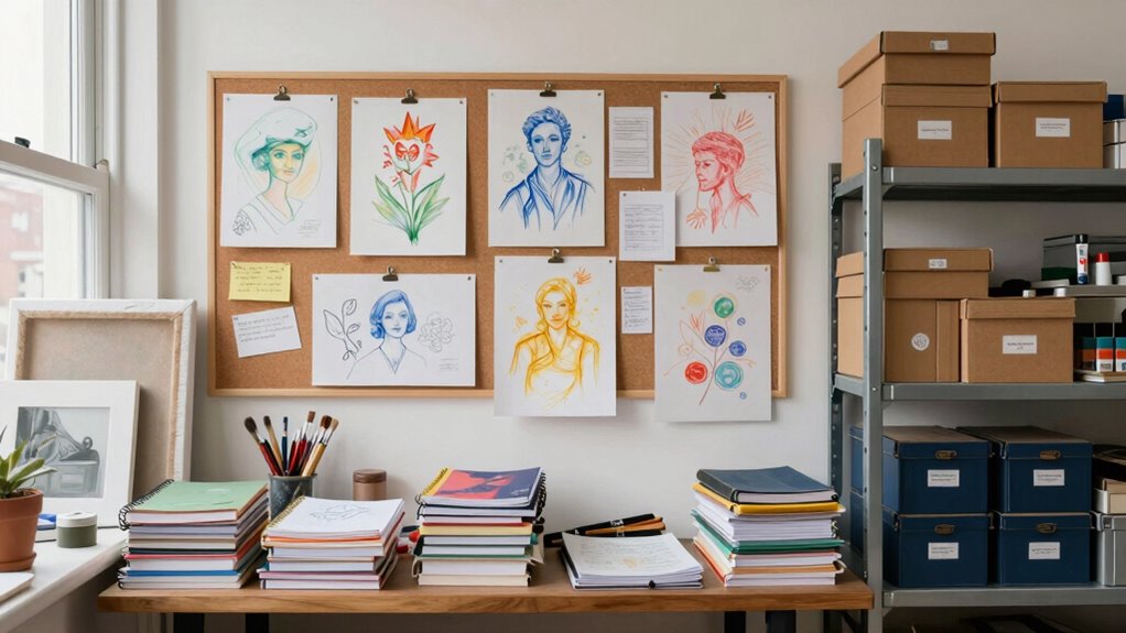 artists organize and preserve work