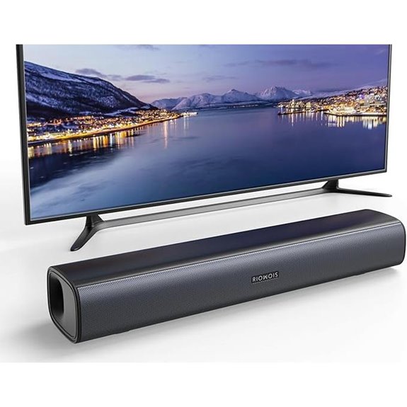 Sound Bar with Bass Reflector and Wall Mount