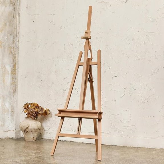 ATWORTH Beech Wood Artist Easel with Storage Tray