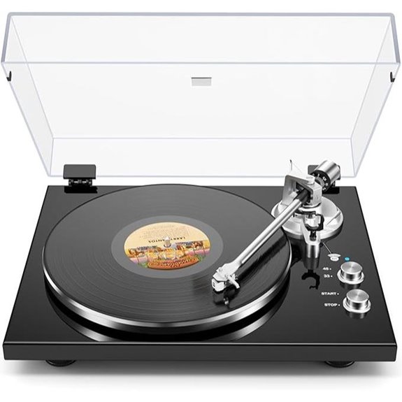 Belt Drive Turntable with USB and Bluetooth Connectivity