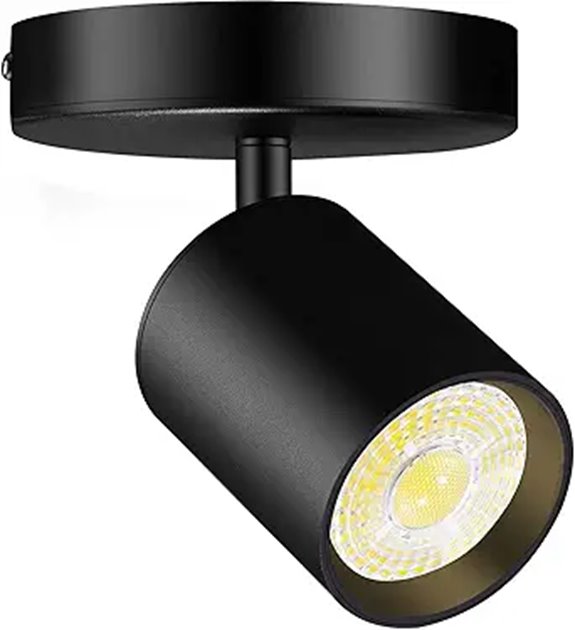 VANoopee Dimmable LED Ceiling Spotlight Black 10W