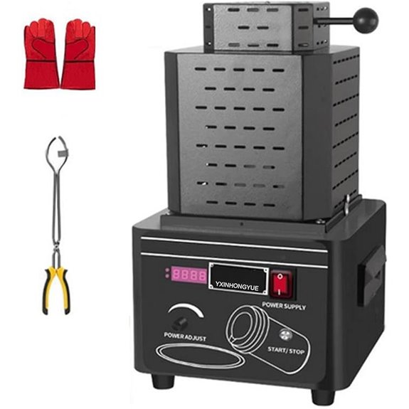 Black 2KG Electric Melting Kiln with Crucible