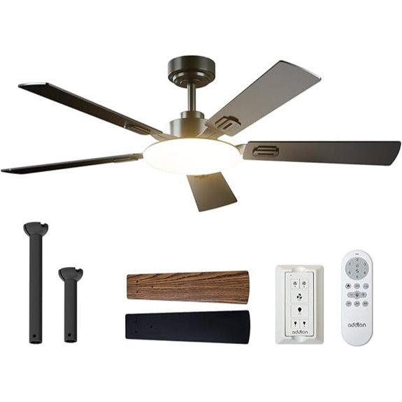 addlon 52 Black Ceiling Fan with Lights & Remote