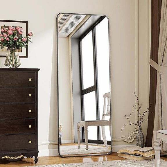 BEAUTYPEAK Black Full Length Mirror 56x21