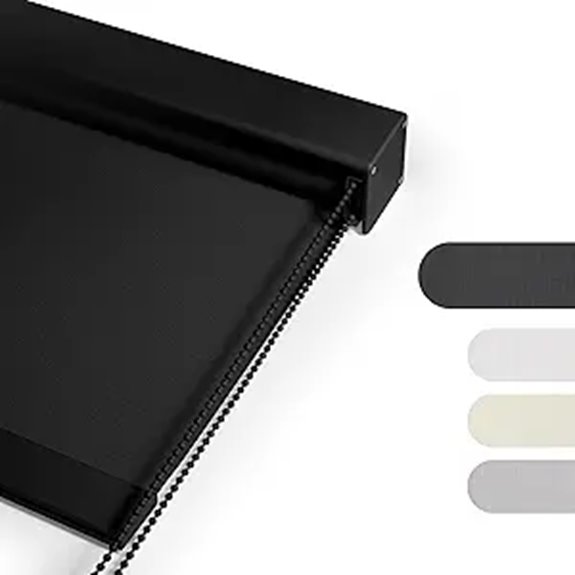 Light Filtering Roller Shades for Windows Black