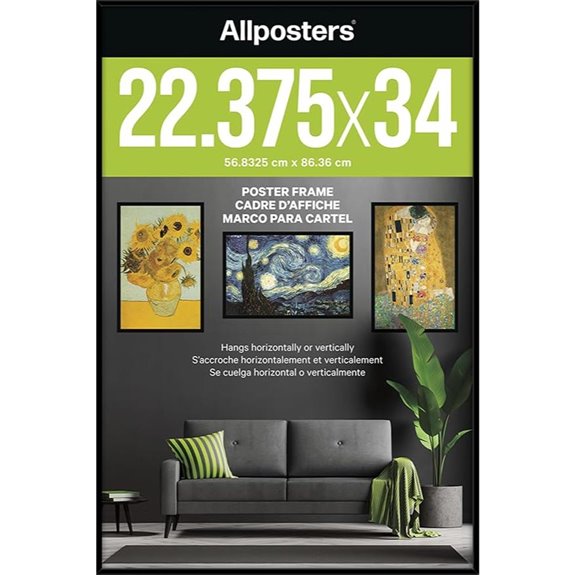 Allposters Standard Poster Frame (22.4 x 34) Black
