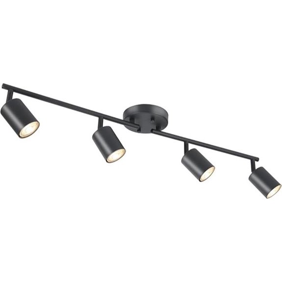 BoostArea 4-Light Track Lighting Kit Black Rotatable Heads