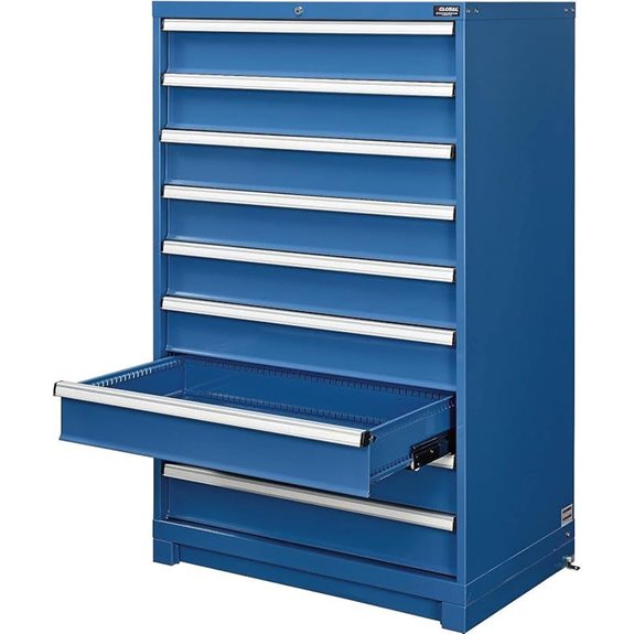 Global Industrial 9-Drawer Modular Cabinet Blue
