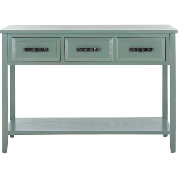 Safavieh Aiden Barn Blue Console Table with Shelves