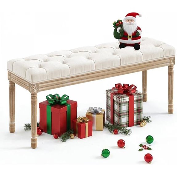 LUE BONA 44 Upholstered Bedroom Ottoman Bench
