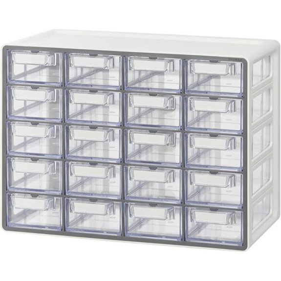 Blue Ginkgo 20-Drawer Stackable Storage Cabinet