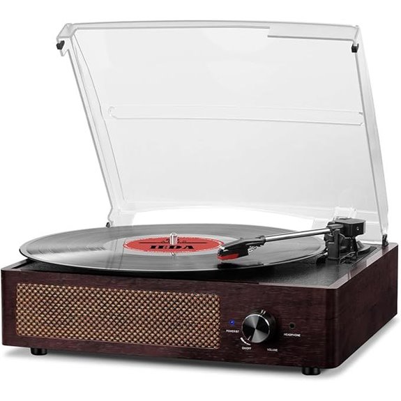 Bluetooth Record Player with Speakers and Retro Design
