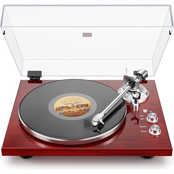 Belt Drive Turntable with Bluetooth and USB Output