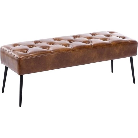 DUHOME Button-Tufted Upholstered Ottoman Bench