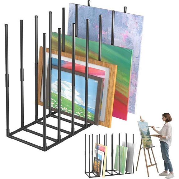 Art Storage Rack for Canvas and Art Displays