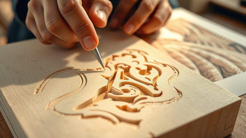 carve bold textured shapes