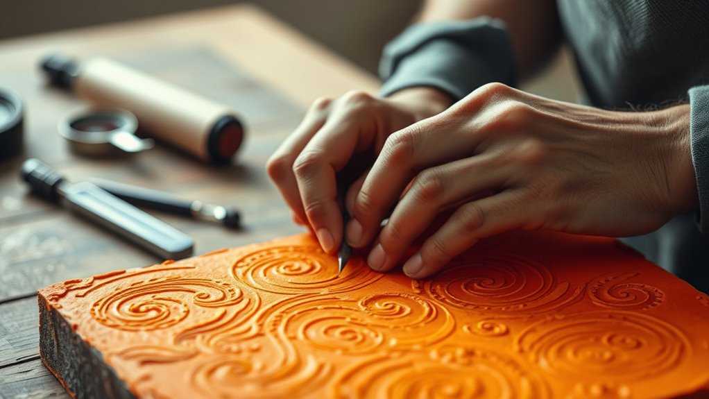 carve ink press print