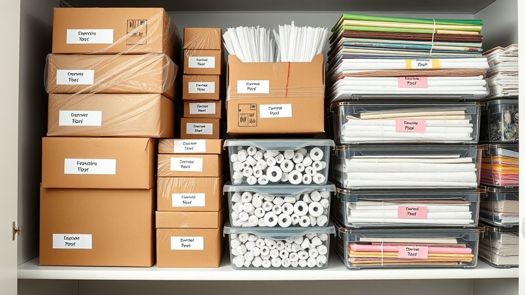 categorize supplies for efficiency