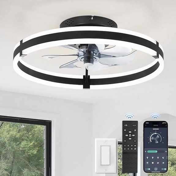 ZMISHIBO Ceiling Fan with Lights & Remote