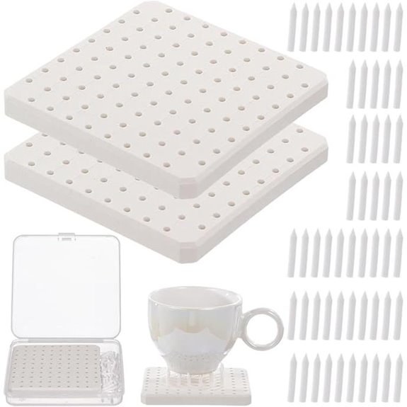 Ceramic Refractory Pads with Kiln Support Nails (2 Pcs)