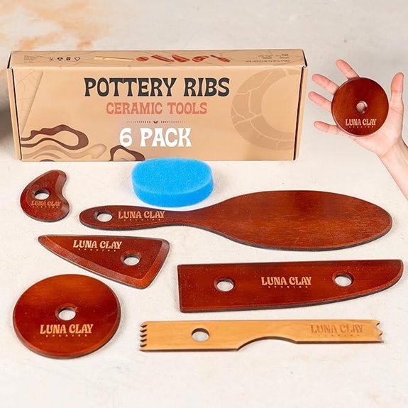 Ceramic Pottery Tools Set with Ribs and Sponge