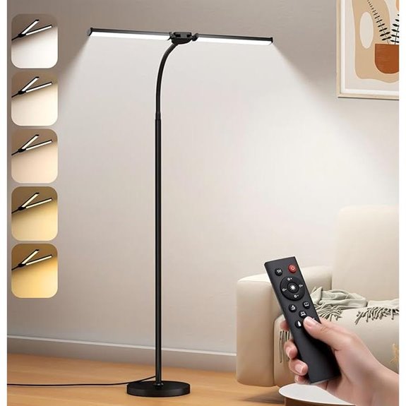 LED Floor Lamp with Adjustable Colors and Brightness
