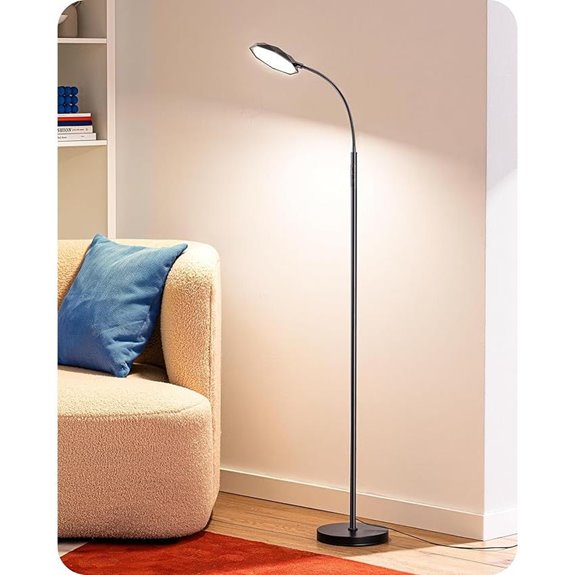 EDISHINE LED Floor Lamp with Dimmable Colors