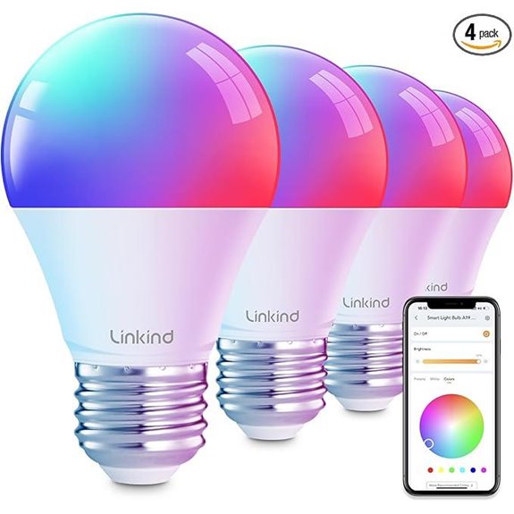 Linkind Color Changing Smart Light Bulbs (4-Pack)