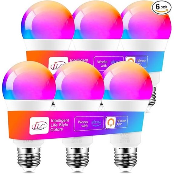 ILC Alexa Color Changing Smart Light Bulbs (6 Pack)