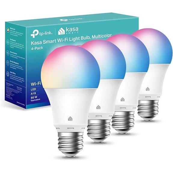 Kasa Smart Color Changing WiFi Light Bulbs (4 Pack)