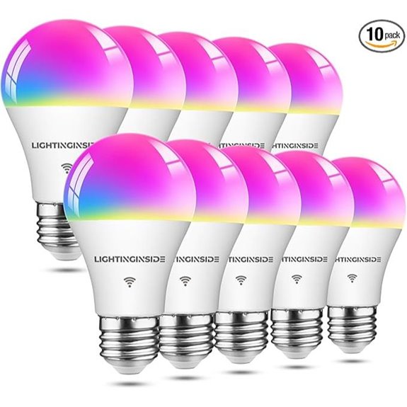 Smart Light Bulbs 10 Pack Color Changing WiFi Bulbs