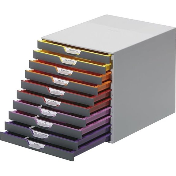 Varicolor 10 Drawer Unit for Documents and Files