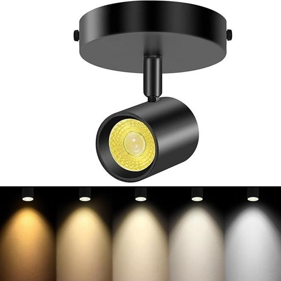 VANoopee 5-Color Dimmable LED Ceiling Spotlight