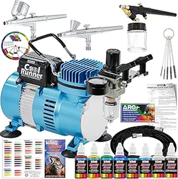 Master Airbrush Cool Runner II Kit with Paint & Accessories