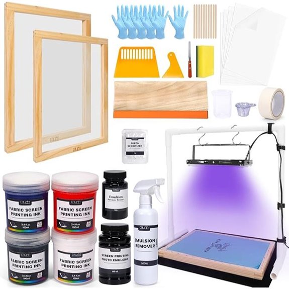Caydo 51PCS Screen Printing Kit with LED Light